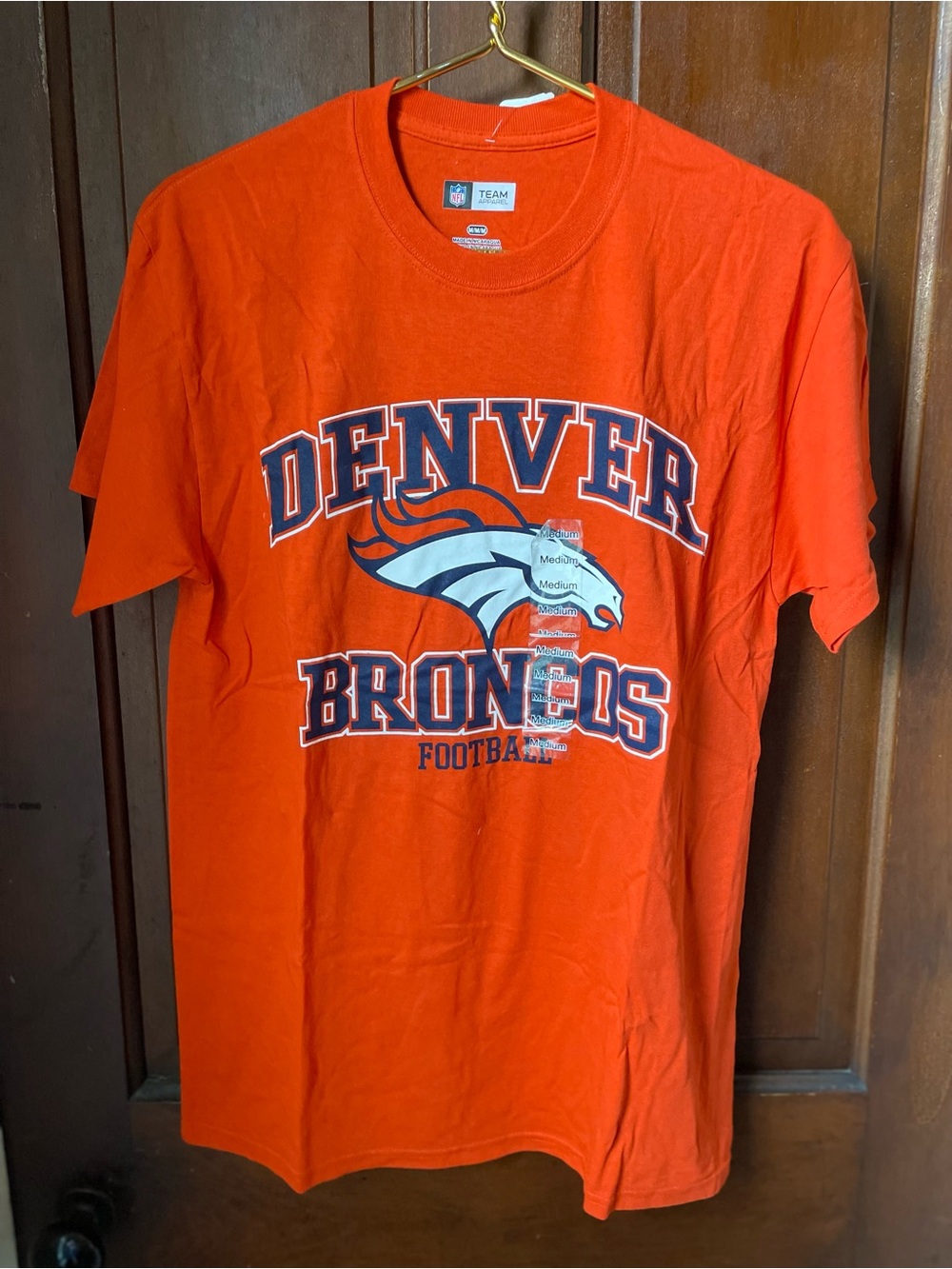 NFL Team Apparel men's medium orange Denver Broncos shirt